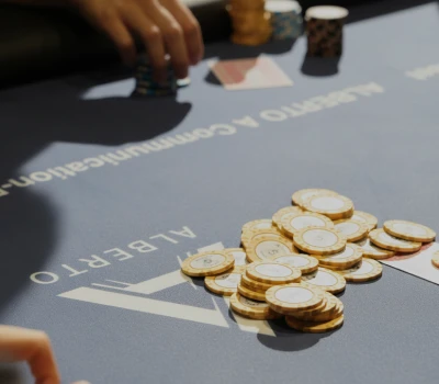 積み上げたチップ